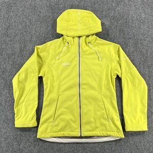 2117 Of Sweden Jacket Womens Small Yellow TRITECH Softshell Hooded Hiking‎ Coat